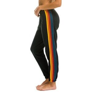 Aviator Nation 5 Stripe Sweatpants - Charcoal